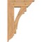 Ekena Millwork Merced Traditional Smooth Bracket w/ Offset Brace, Western Red Cedar, 7 1/2"W x 22"D x 34"H BKT0806X22X34MRC01SWR - alternate 4
